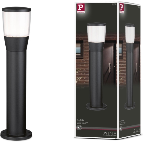 Paulmann 94741 Bako Poller anthrazit Wegverlichting E14 Antraciet