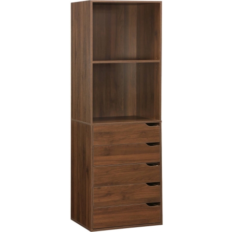 sweeek - Garderobemodule met 5 laden en 2 legplanken