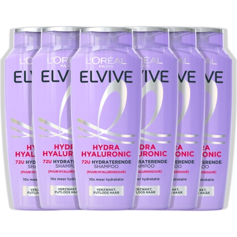 6x L'Oréal Elvive Hydra Hyaluronic Shampoo 250 ml
