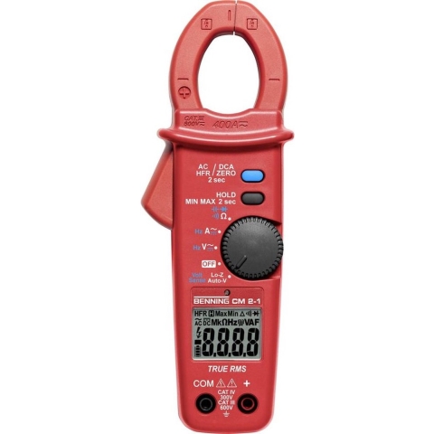 Benning CM2-1 Digitale Stroomtang TRUE RMS - AC/DC 600V&400A - CAT III 600V / CAT IV 300V