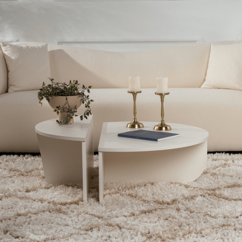 Calicosy - Salontafel Orion - 90 cm - Wit