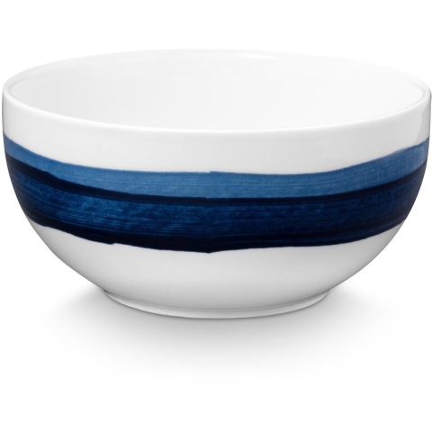 vtwonen - Beschilderde Ontbijtset - Blauw, Wit - Porselein - Set van 3