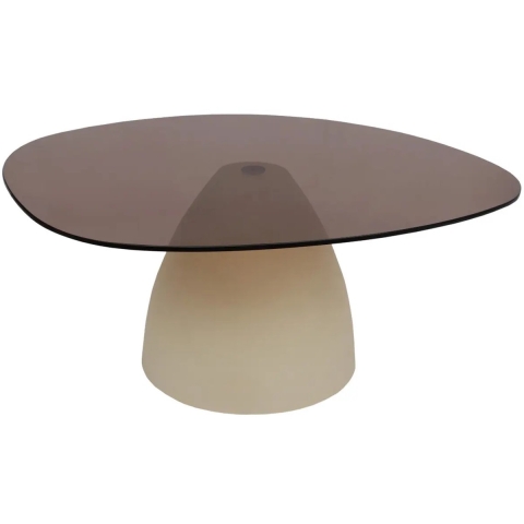 Brix - Salontafel Mylon - Beige - Glas - 86 cm