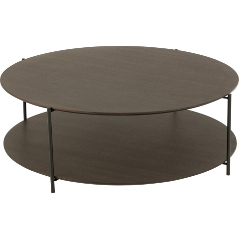 J-Line salontafel Rond - metaal - donkerbruin - large