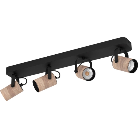 EGLO Cayuca Spot - GU10 - 58 cm - Zwart|Bruin