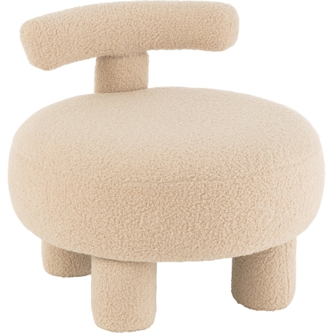J-Line zetel Teddy Bouclé - velvet - beige