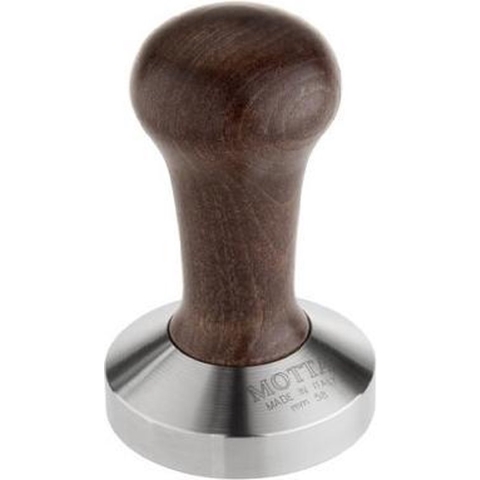 Roestvrij stalen stamper met houten handvat Motta, 58 mm