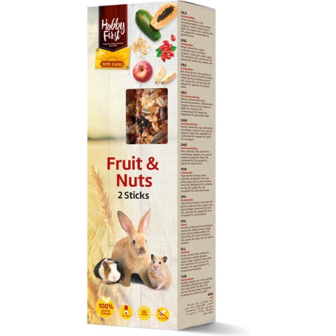 8x HobbyFirst Hope Farms Sticks Small Animals Fruit&Nuts 180 gr