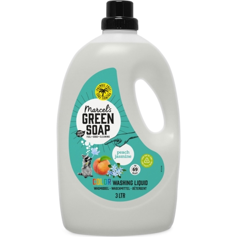 1+1 gratis: Marcel's Green Soap Vloeibaar Wasmiddel Perzik&Jasmijn 69 Wasbeurten 3 liter