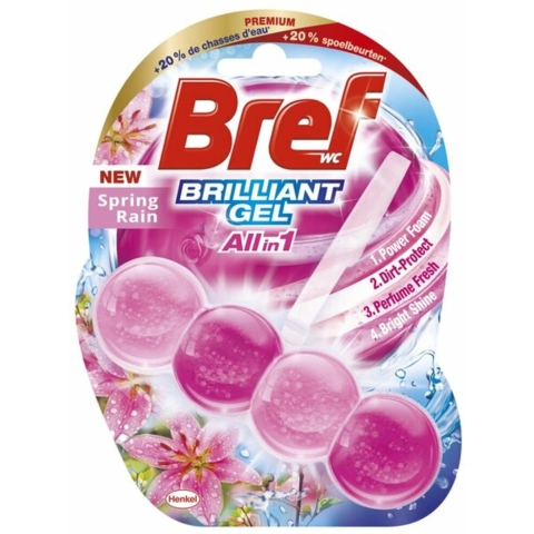 11x Bref Toiletblok Brilliant Gel Spring Rain