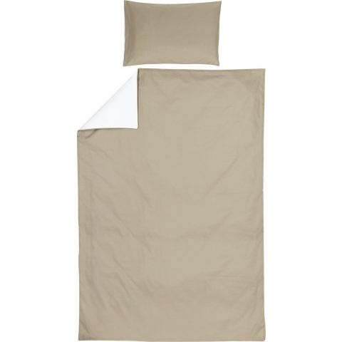 Dekbedovertrek + Kussensloop Meyco 140x200/220 Uni Taupe/Off White
