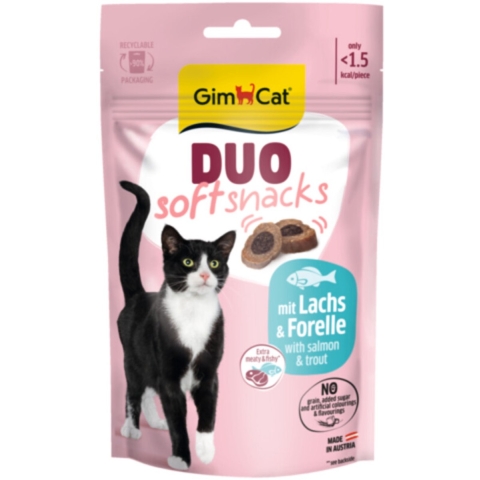 12x GimCat Duo Kattensnack Zalm&Forel 50 gr