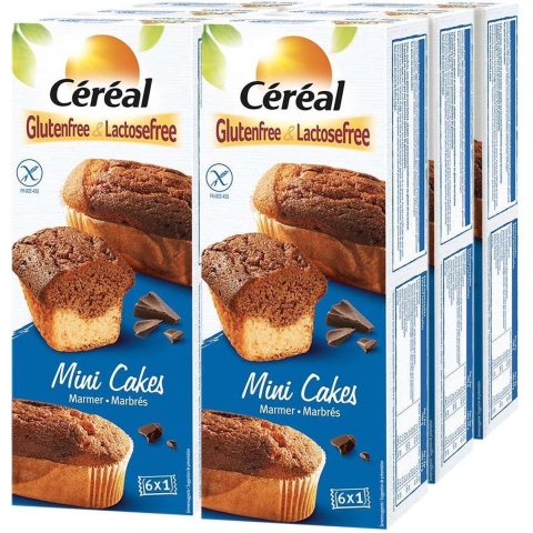 6x Céréal Mini Cakes Marmer Glutenvrij en Lactosevrij 200 gr