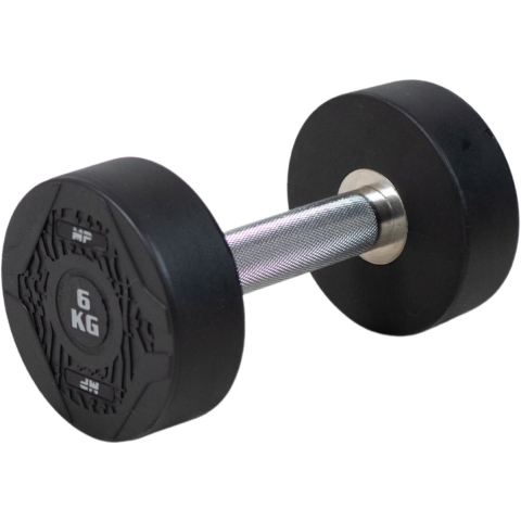 Muscle Power Ronde Dumbbell - Rubber - Per stuk - 6 kg
