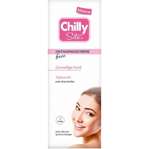 6x Chilly Silx Ontharingscreme Gezicht Gevoelige Huid 50 ml