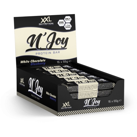 15x XXL Nutrition NJOY Proteïne Bar Witte Chocolade&Bosbes 55 gr