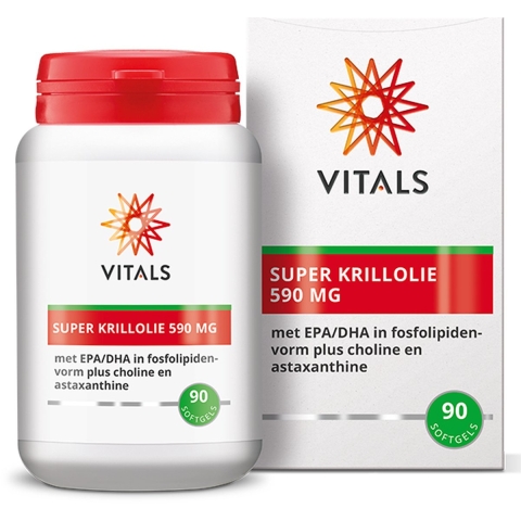 Gratis Verzending: Vitals Super Krillolie 590mg 90 softgels