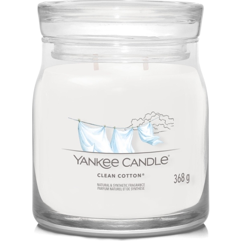 Yankee Candle Geurkaars Medium Jar Clean Cotton 368 gr