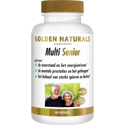 Gratis Verzending: Golden Naturals Multi Senior 60 vegacapsules