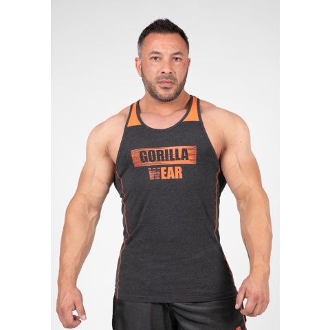 Gorilla Wear Wallace Tank Top - Grijs/Oranje - 2XL