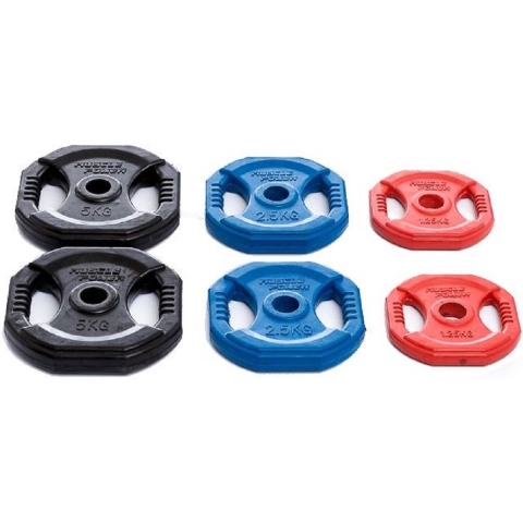 Muscle Power Aerobics Halterschijf - 30 mm - 5 kg - Zwart - Per stuk