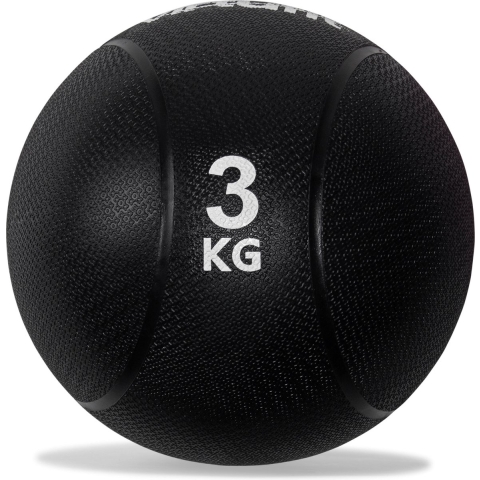 VirtuFit Medicijnbal Pro - Medicine Ball - 3 kg - Rubber - Zwart