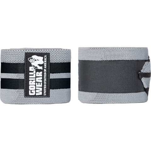 Gorilla Wear Knee Wraps - Grijs/Zwart - 250 cm