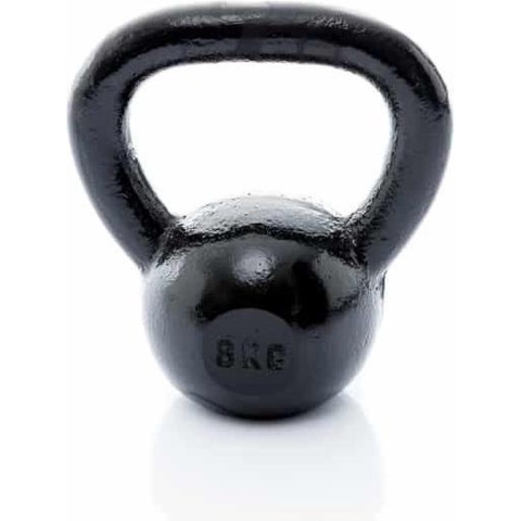 Muscle Power Gietijzeren Kettlebell - Zwart - 8 kg