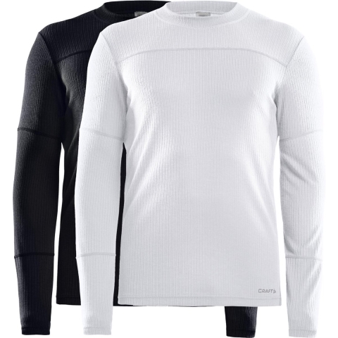 Craft Core 2-Pack Baselayer thermoshirt lange mouwen zwart/wit heren, XL