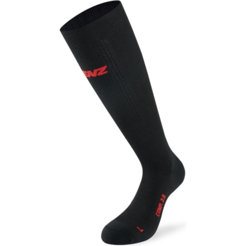 Lenz Compression 2.0 Merino skisokken zwart, 38-44 cm