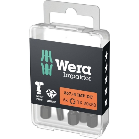 Wera 5057664001 1/4"Torx Impaktor Bit - T20 X 50mm (5st)