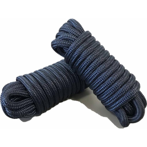 U-Rope Landvast Deluxe 14 mm x 8 m met 40 cm oogsplits wit/navy