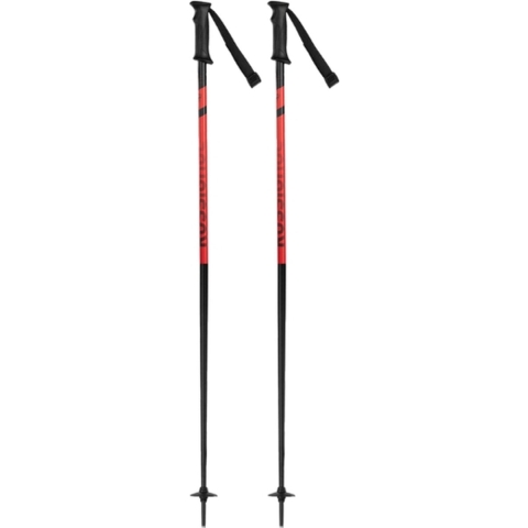 Rossignol Tactic skistokken zwart/rood, 115 cm