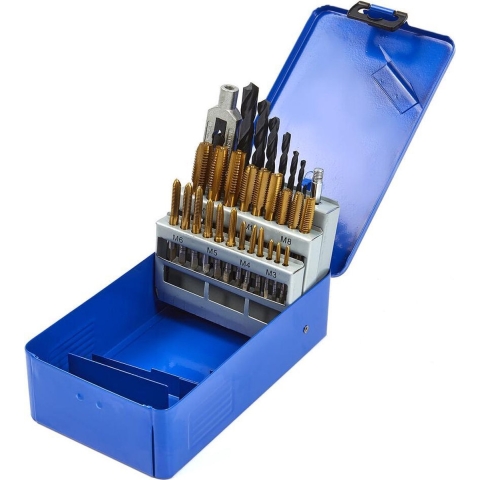 HBM 29-delige tapset M3 - M12 met boren en wringijzer