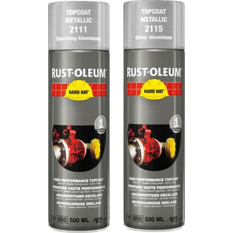 Rust-Oleum Hard Hat 2111 - Fonkelend Aluminium - 0,5L