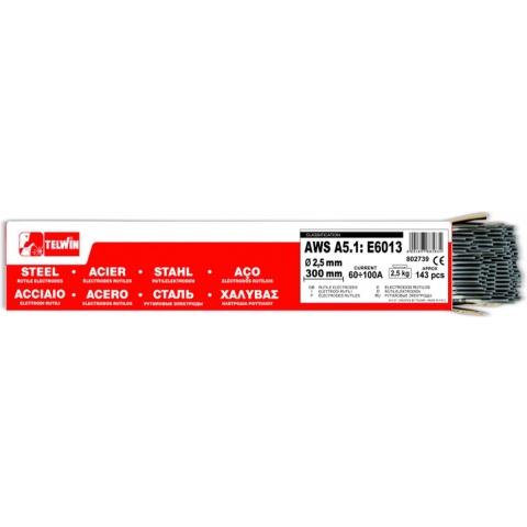 TELWIN Rutiel laselektroden E 6013Ø2,5 x 300 mm 143 stuks