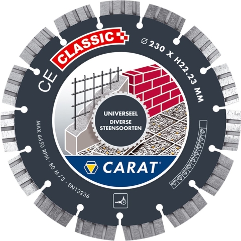 Carat CEC1253000 Diamantzaagblad Voor Droogzagen - 125 X 22,23mm - Universeel