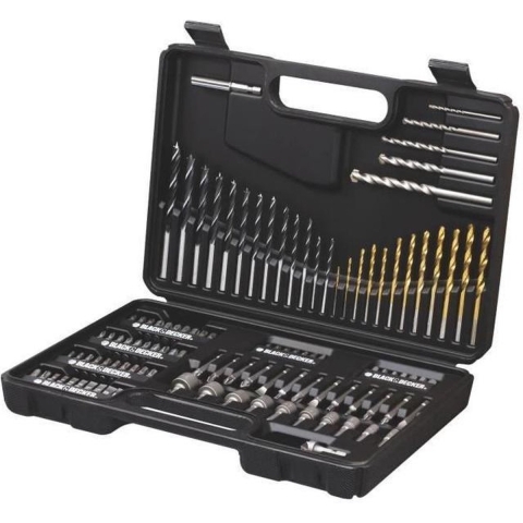 Black&Decker A7200-XJ Set van 109 accessoires Drill,Bits. Geschikt voor hout en metaal