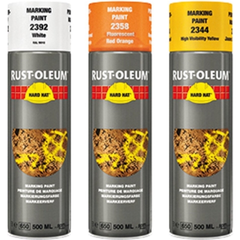 Rust-Oleum Hard Hat Markeerverf Spuitbus - Oranje - 0,5L