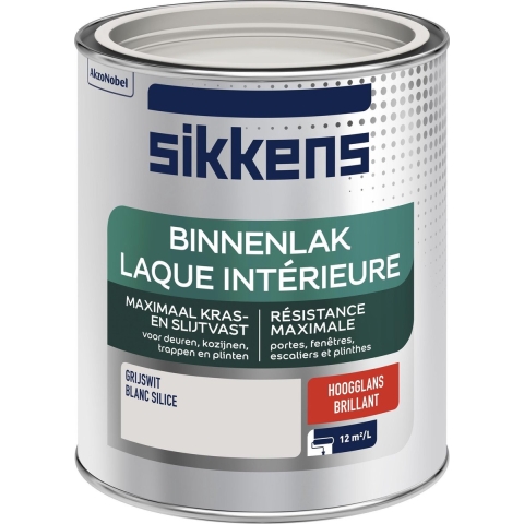 Sikkens Binnenlak Hoogglans - Grijswit - 750ml