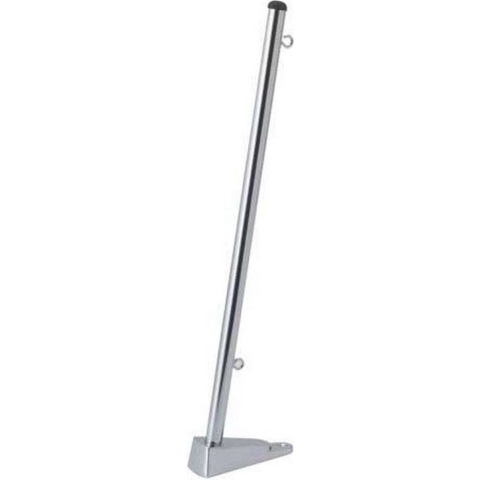 Talamex Vlaggenstok chroom 35 cm met dekvoet