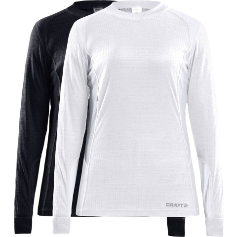 Craft Core 2-Pack Baselayer W thermoshirt lange mouwen zwart/wit dames, S