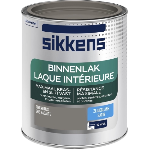 Sikkens Binnenlak Zijdeglans - Steengrijs - 750ml