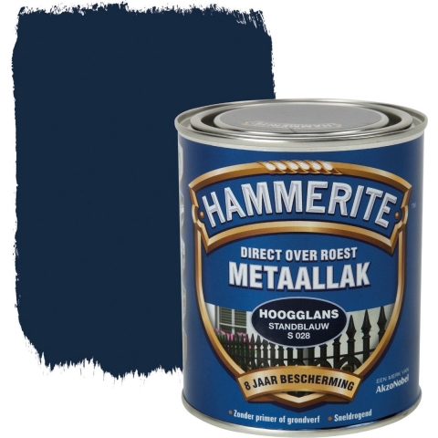 Hammerite Metaallak Hoogglans - Direct Over Roest - Stand Blauw - 0,75L