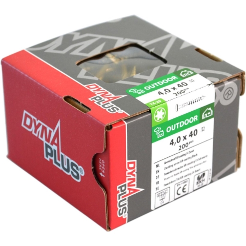 DynaPlus 0281.08.50601 Constructieschroef - Platkop - Deeldraad - Outdoor - TX30 - 6.0 X 100/55mm (100st)