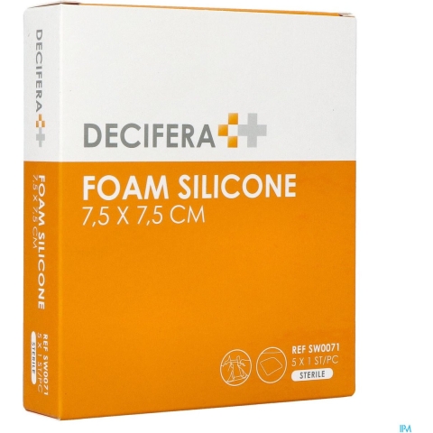 Decifera Foam Silicone 7,5 x 7,5 cm | 5 stuks