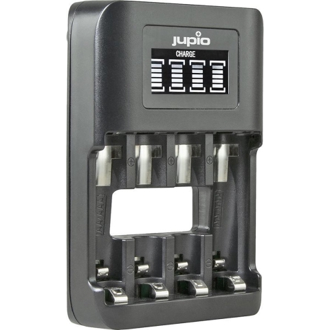 Jupio USB 4-SLOTS Ultra Snelle Batterijlader LCD