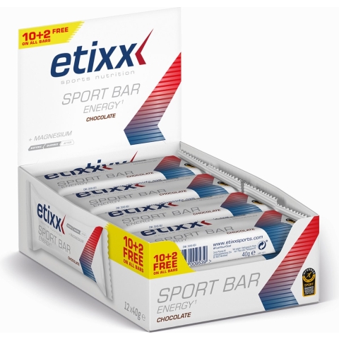 Etixx Sport Bar Energy Chocolate | 12 x 40 g