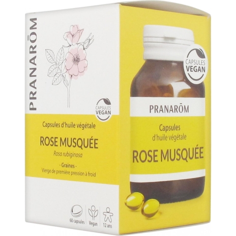Pranarôm Capsules van Plantaardige Olie Muskusroos | 60 capsules