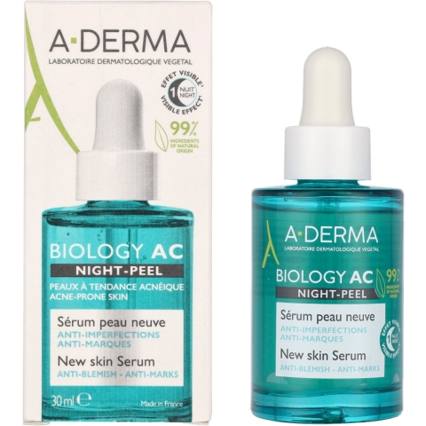 A-Derma Biology AC Night-Peel Serum tegen Onzuiverheden | 30 ml